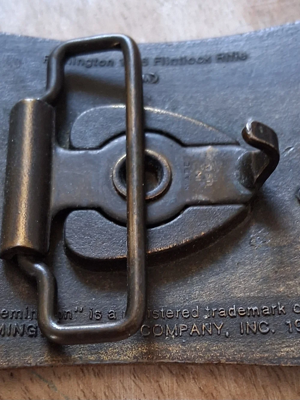 Vintage Remington 1816 flinklock rifle Bronze-Tone Belt Buckle